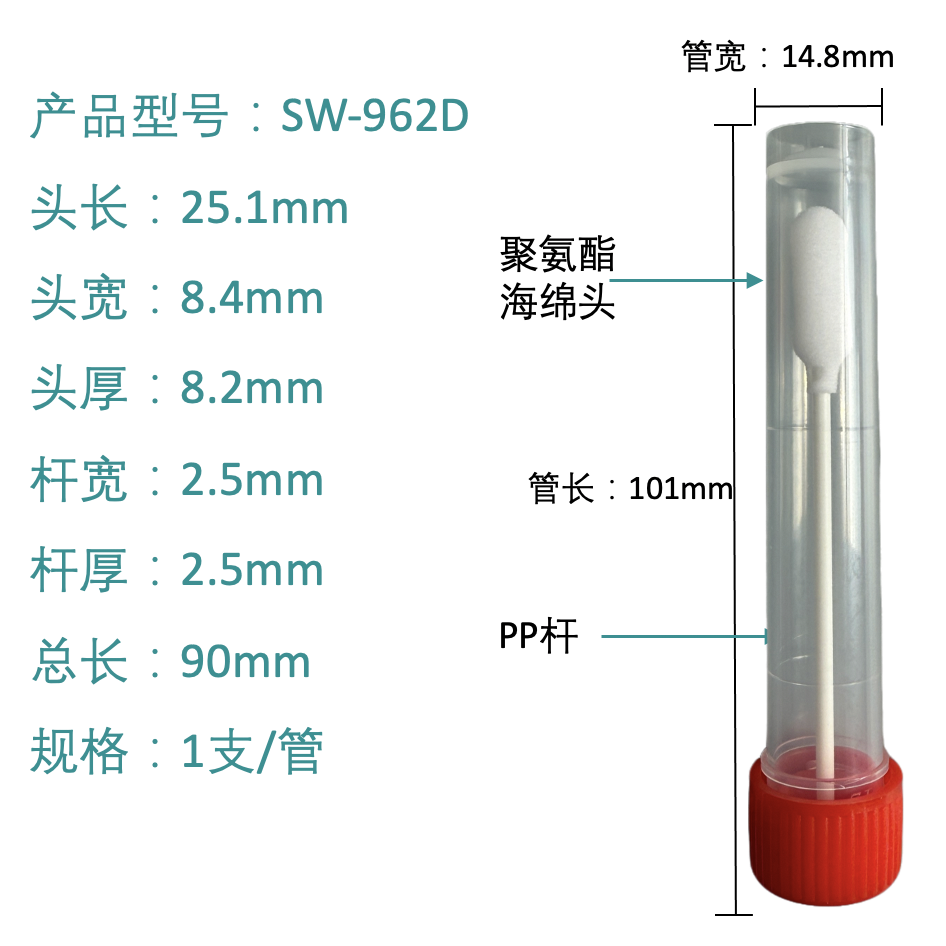 SW-962D Precision Cleaning -puikko (polyuretaanivaahtokärki)